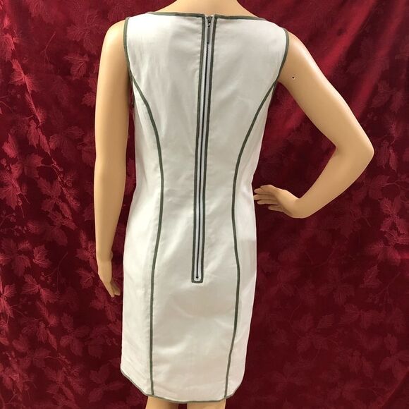 Sinclaire 10 Dress Ivory Sleeveless Knee Length Cocktail  Sz 6 - Picture 5 of 12